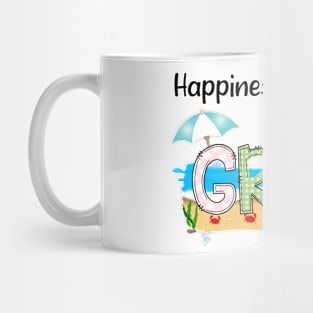 Happiness Is Being A Gram Summer Beach Happy Mother's Day T-Shirt Mug